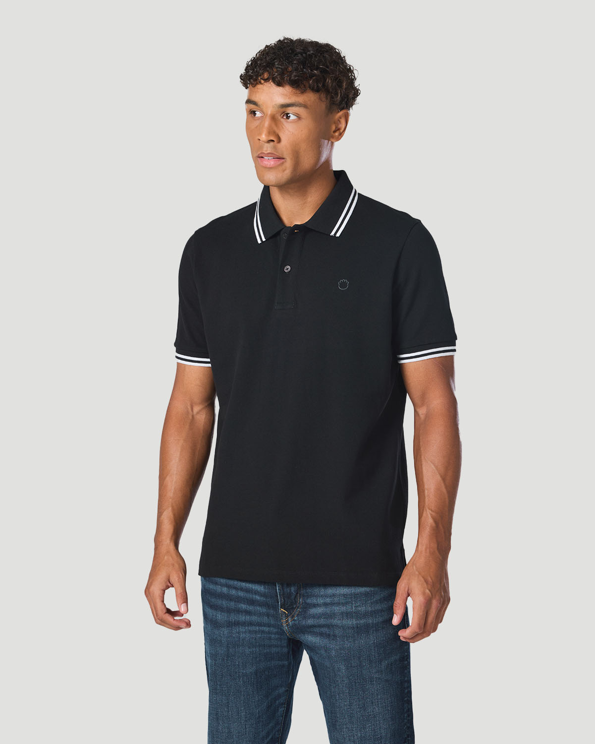 Men's Basic Tipping Polo - Jet Black image number 0