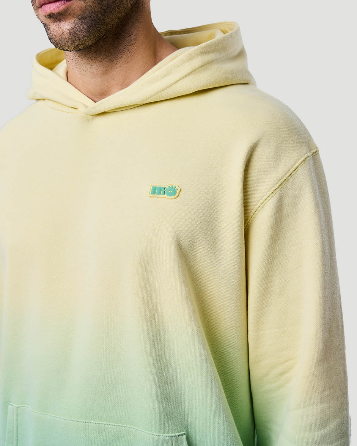 Men's Dip-Dye Hoodie - Tender Yellow/Green Ash image number 4