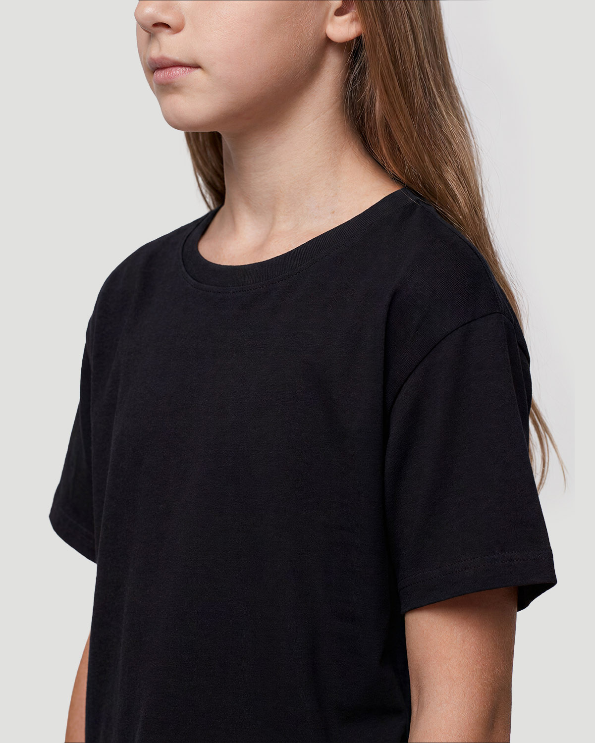 Girls Crew neck T-shirt - Jet Black image number 4