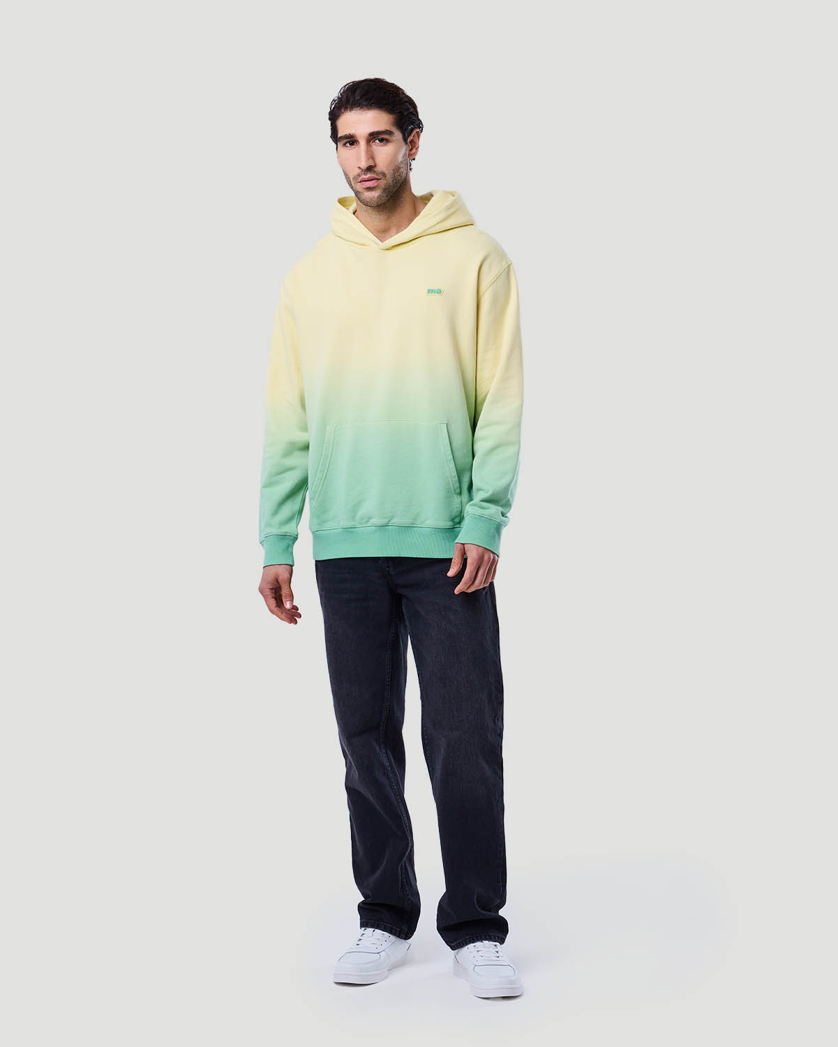 Men's Dip-Dye Hoodie - Tender Yellow/Green Ash image number 0