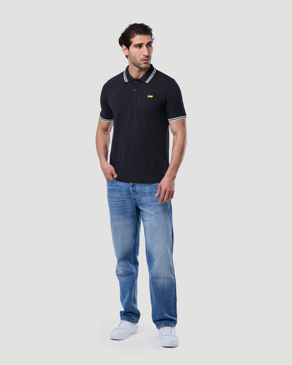 Men's Tipping Polo - Jet Black image number 0