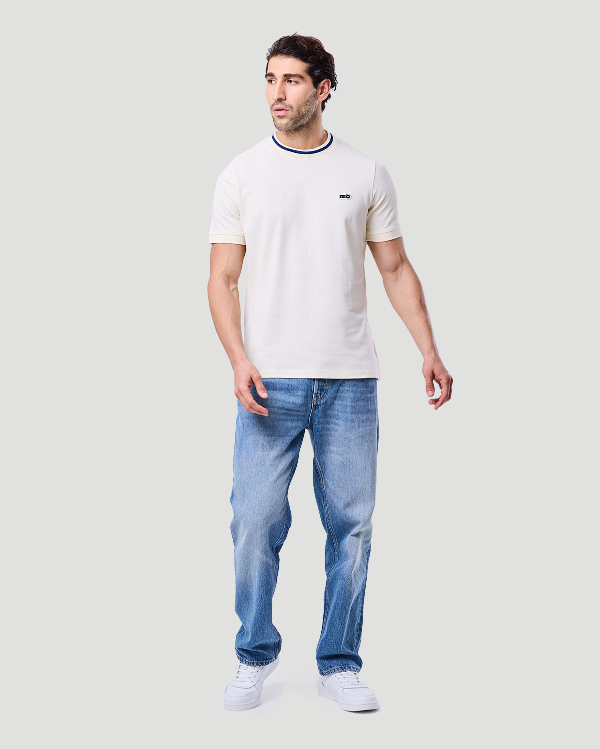 Men's Ringer T-shirt - Off White image number 1