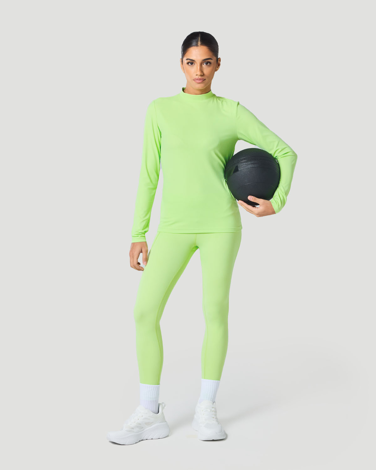 Women's High Neck T-Shirt - Paradise Green image number 5