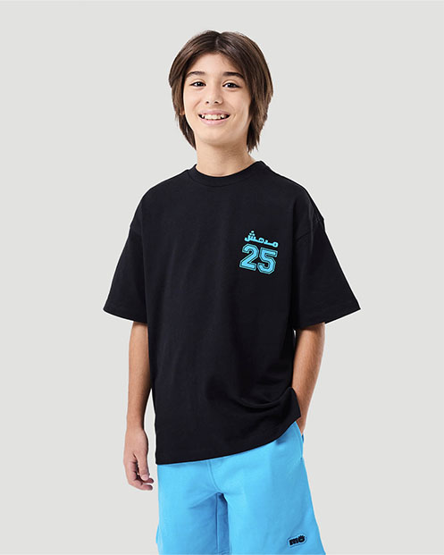 Boy's Graphic T-shirt - Jet Black