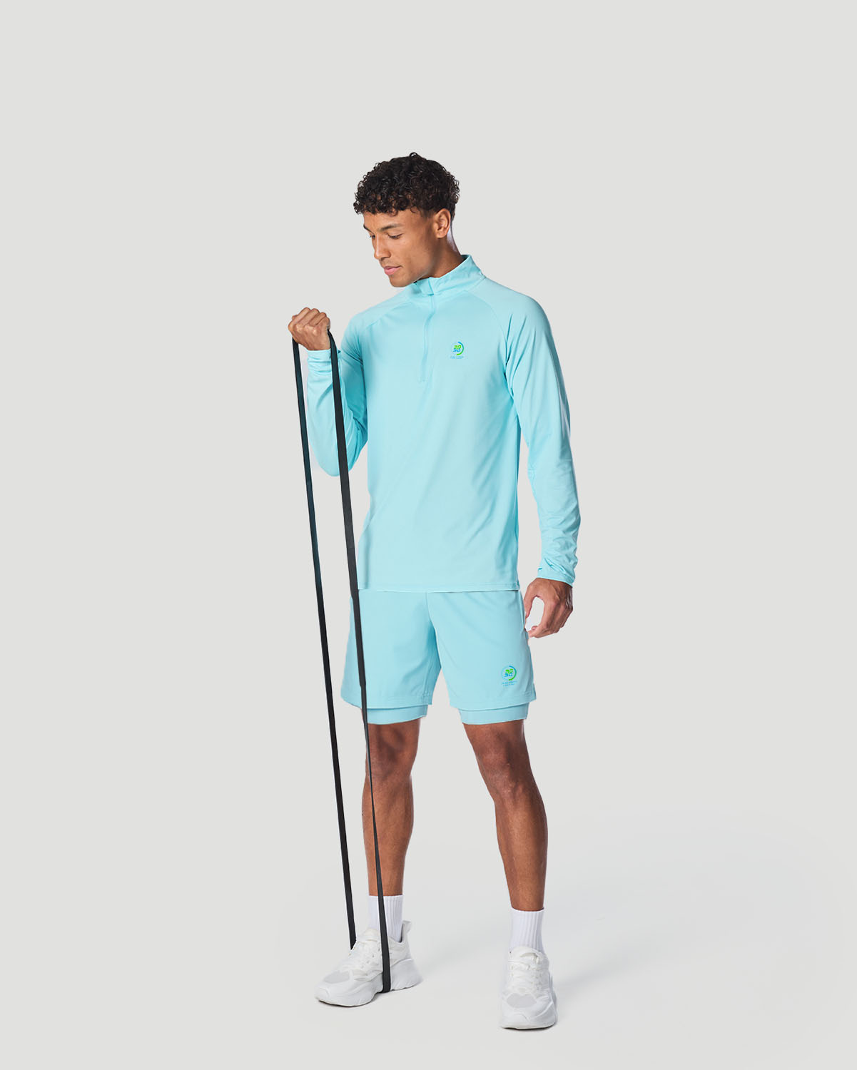 Men's Half-Zip Long Sleeve T-Shirt - Atomizer image number 5