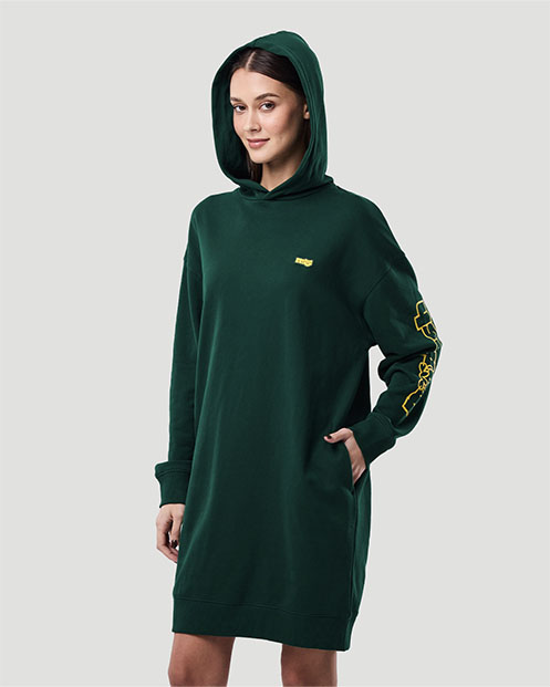 Women&rsquo;s Hoodie Dress - Evergreen