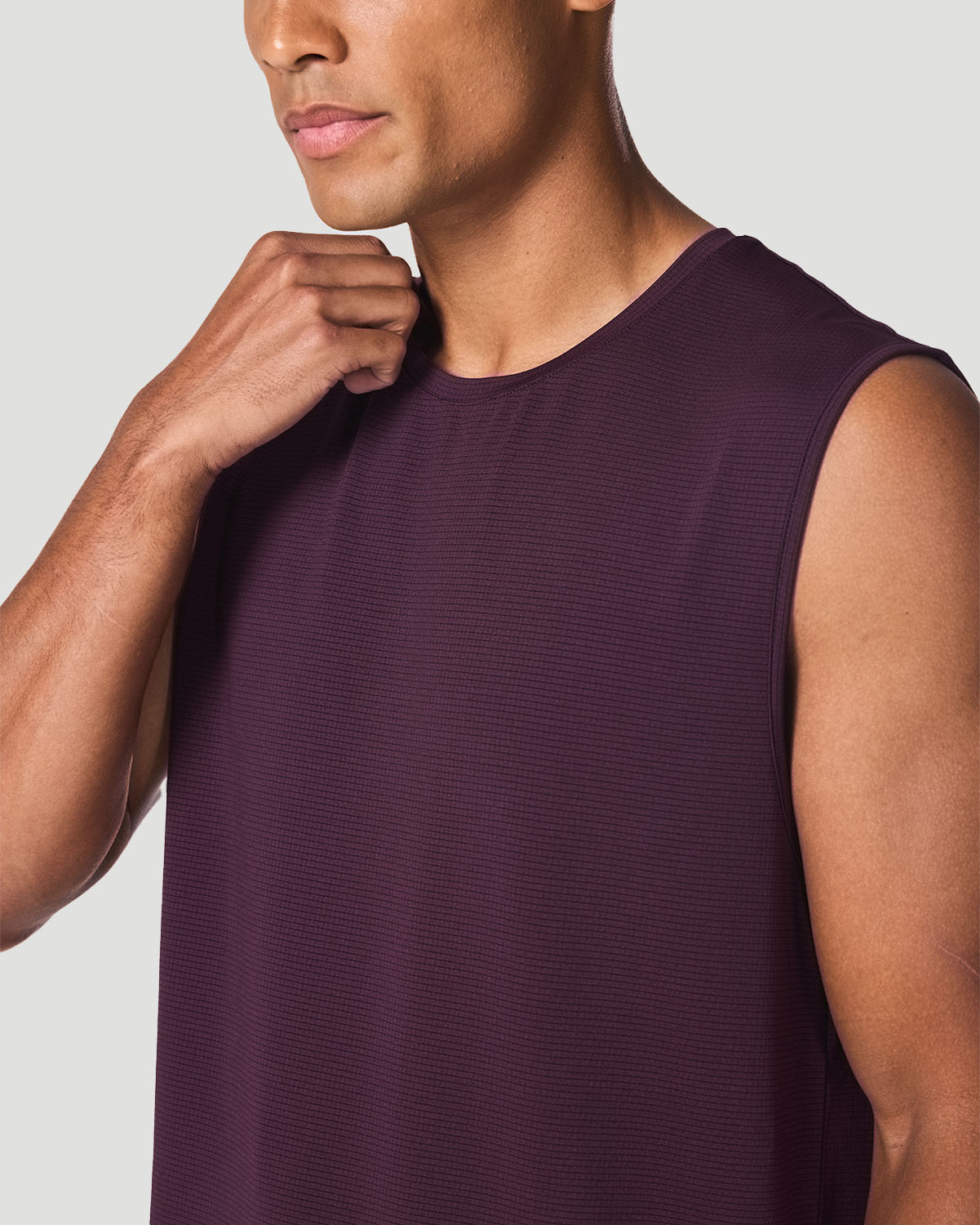 Men's Sleeveless T-Shirt - Italian Plum image number 3
