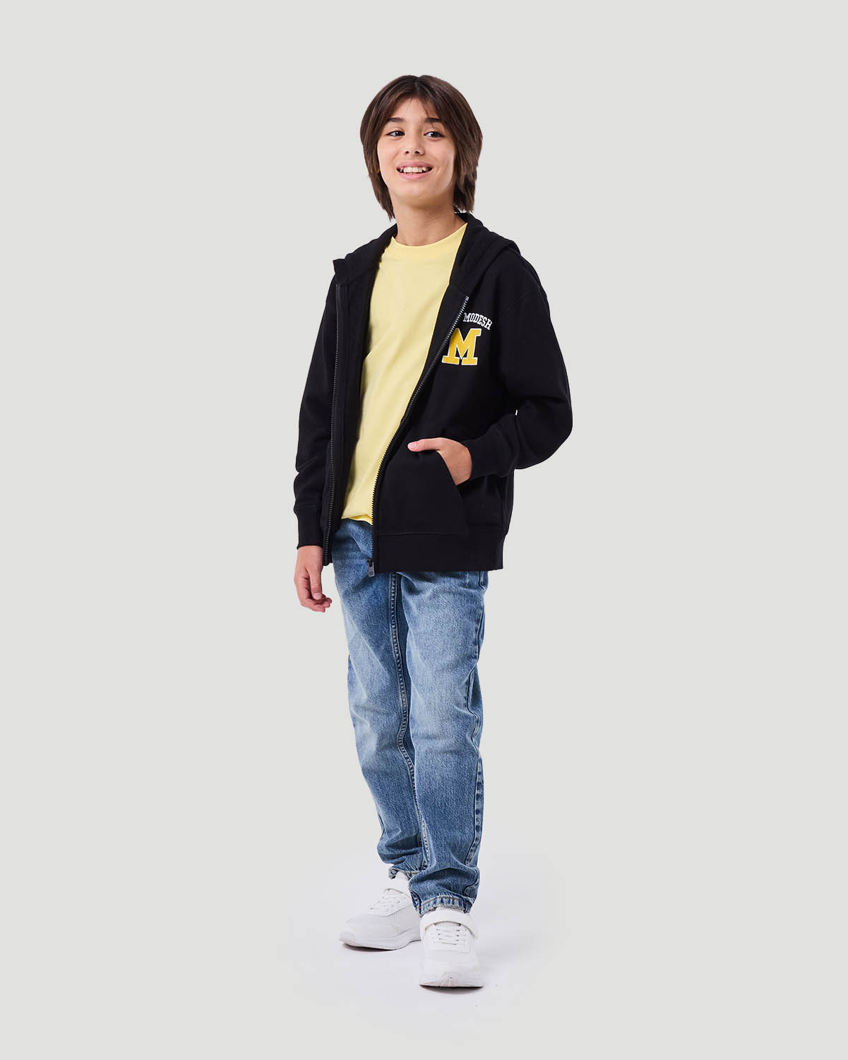 Boy's Zip Hoodie - Jet Black image number 0