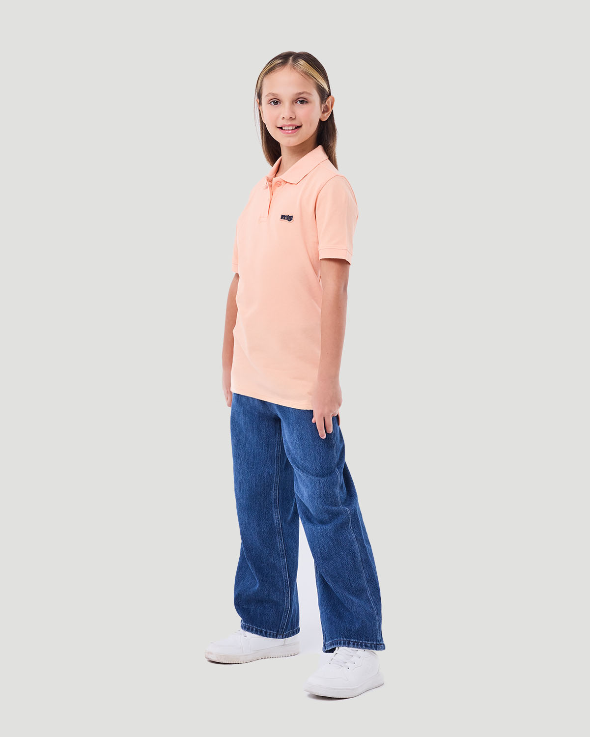 Girl's Polo T-shirt - Papaya Punch image number 1