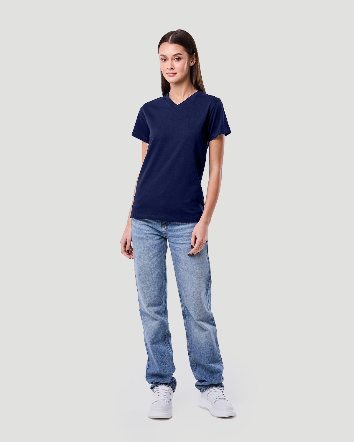 Women's Core V-neck T-shirt - Medieval Blue image number 0