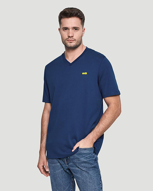 Men's V-neck T-shirt - Navy