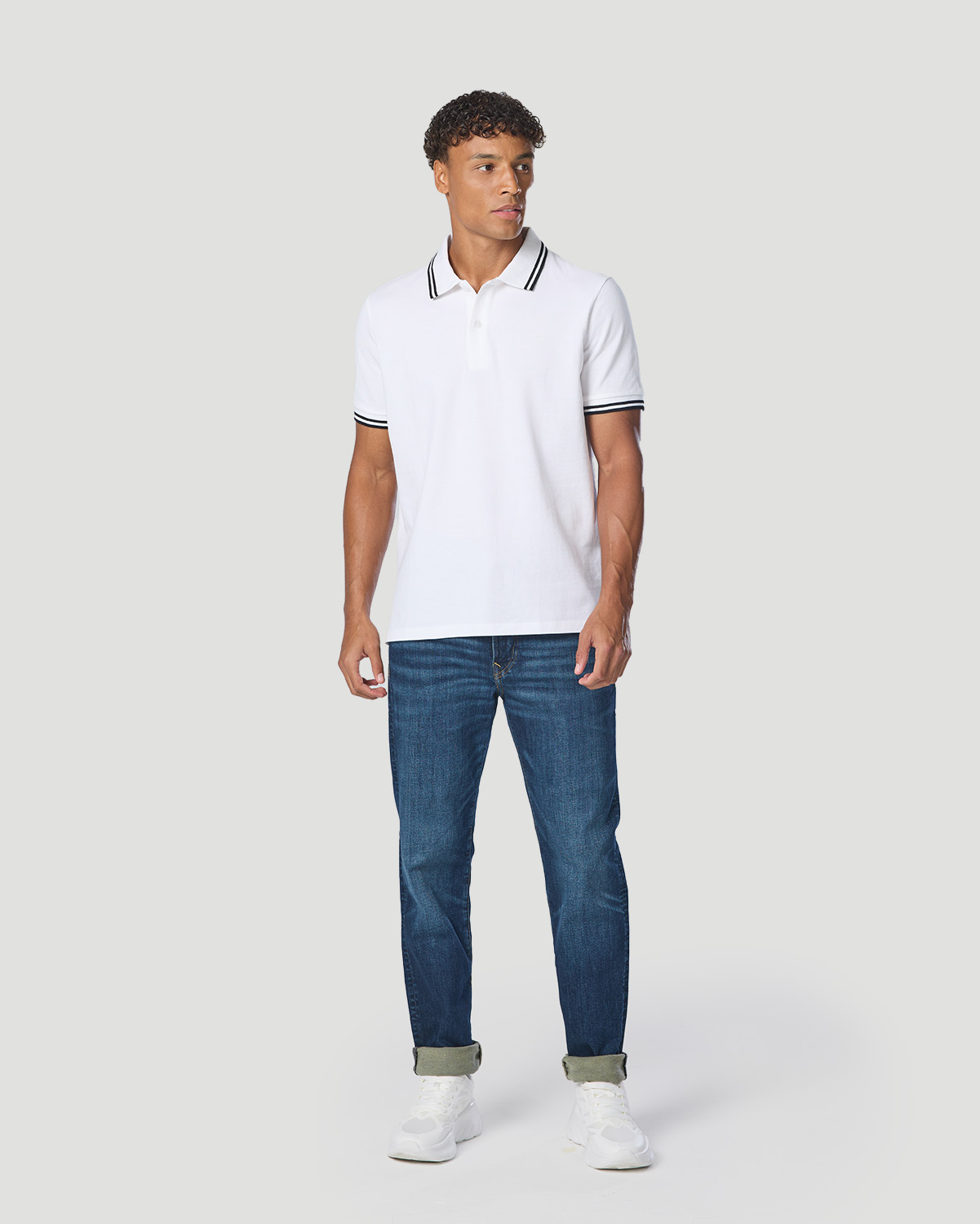 Men's Polo T-Shirt - White image number 5