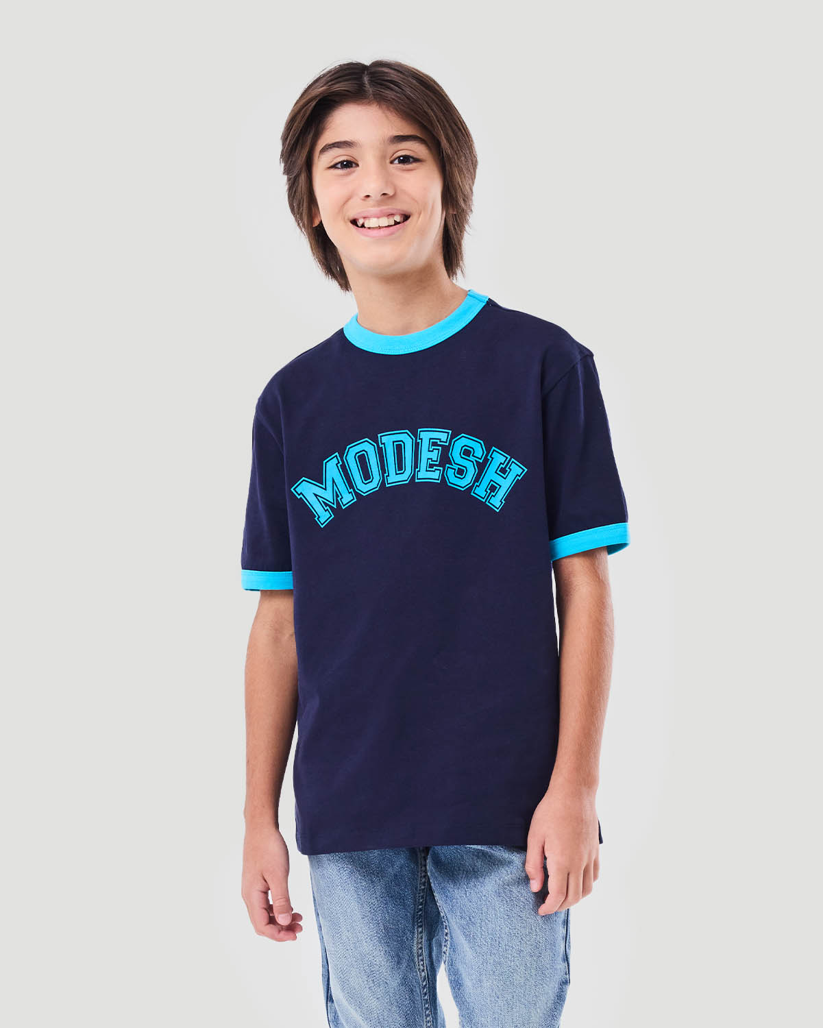 Boy's Ringer T-shirt - Navy image number 1