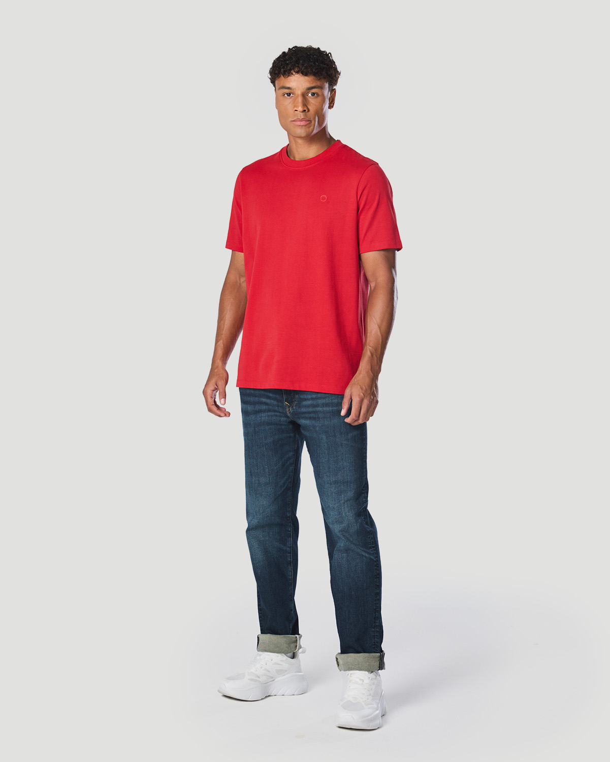 Men's Crew neck T-Shirt - High Risk Red image number 5