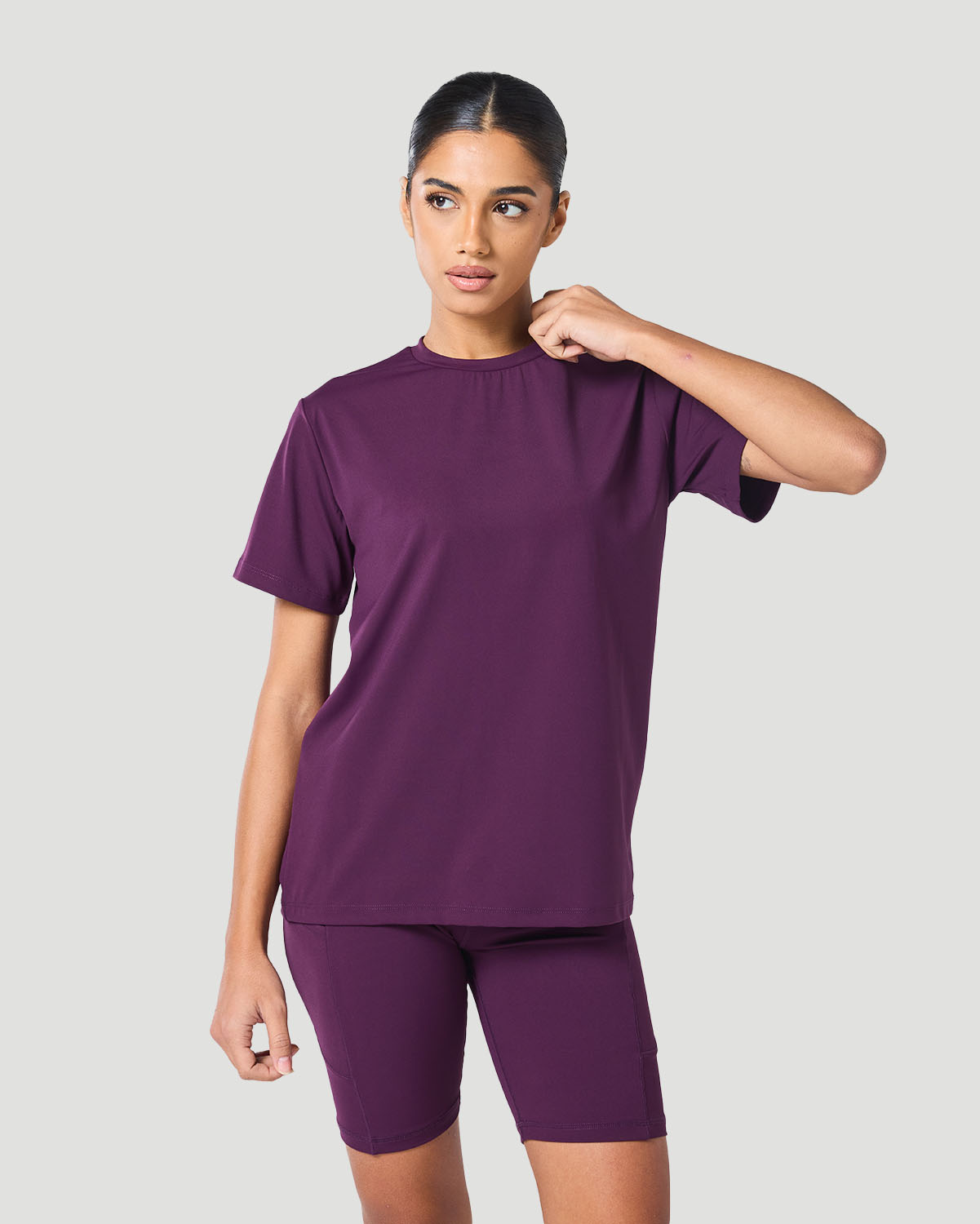 Women's Crew Neck T-Shirt - Italian Plum image number 1