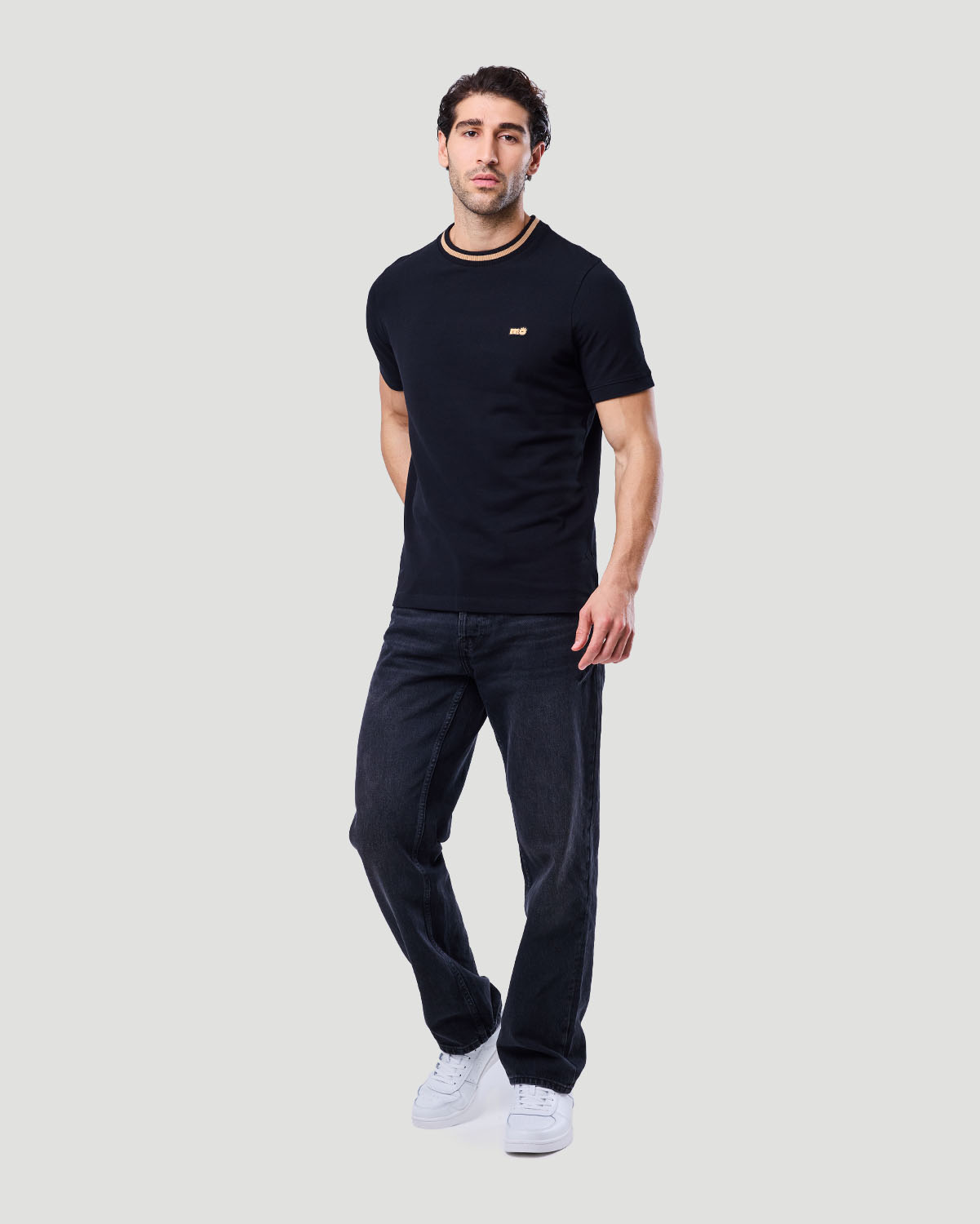 Men's Ringer T-shirt - Jet Black image number 1