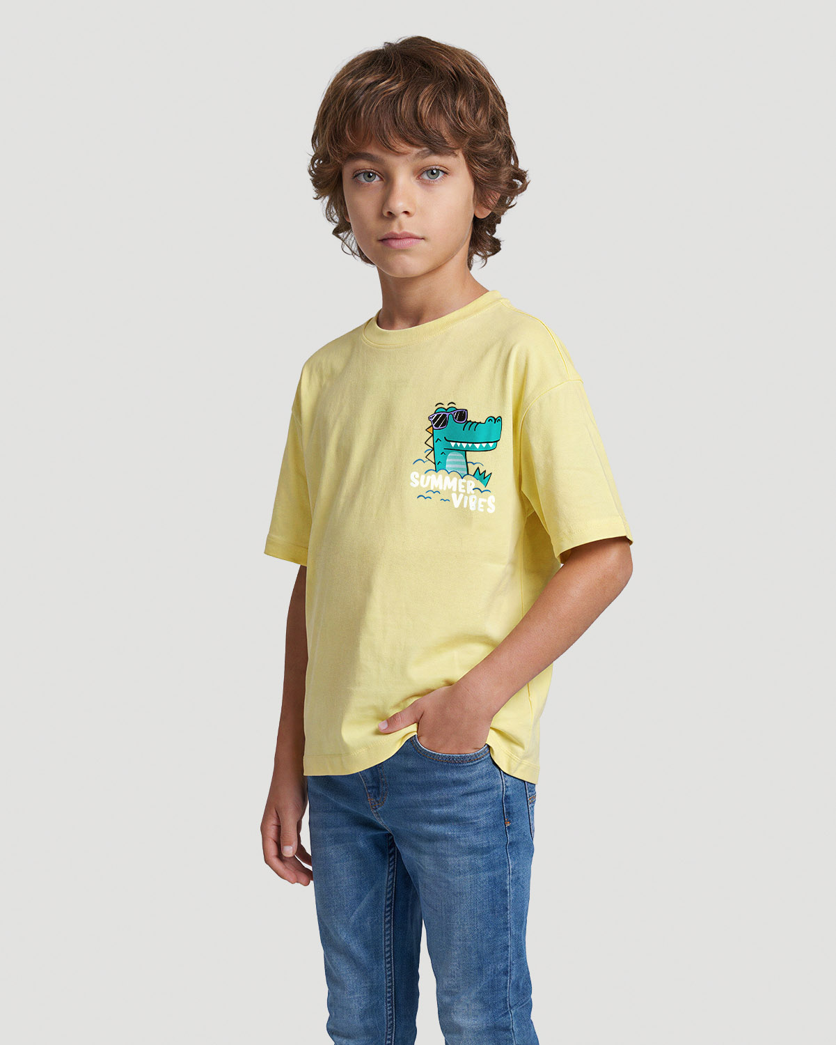 Boys Graphic T-Shirt - Summer Vibes - Popcorn image number 0