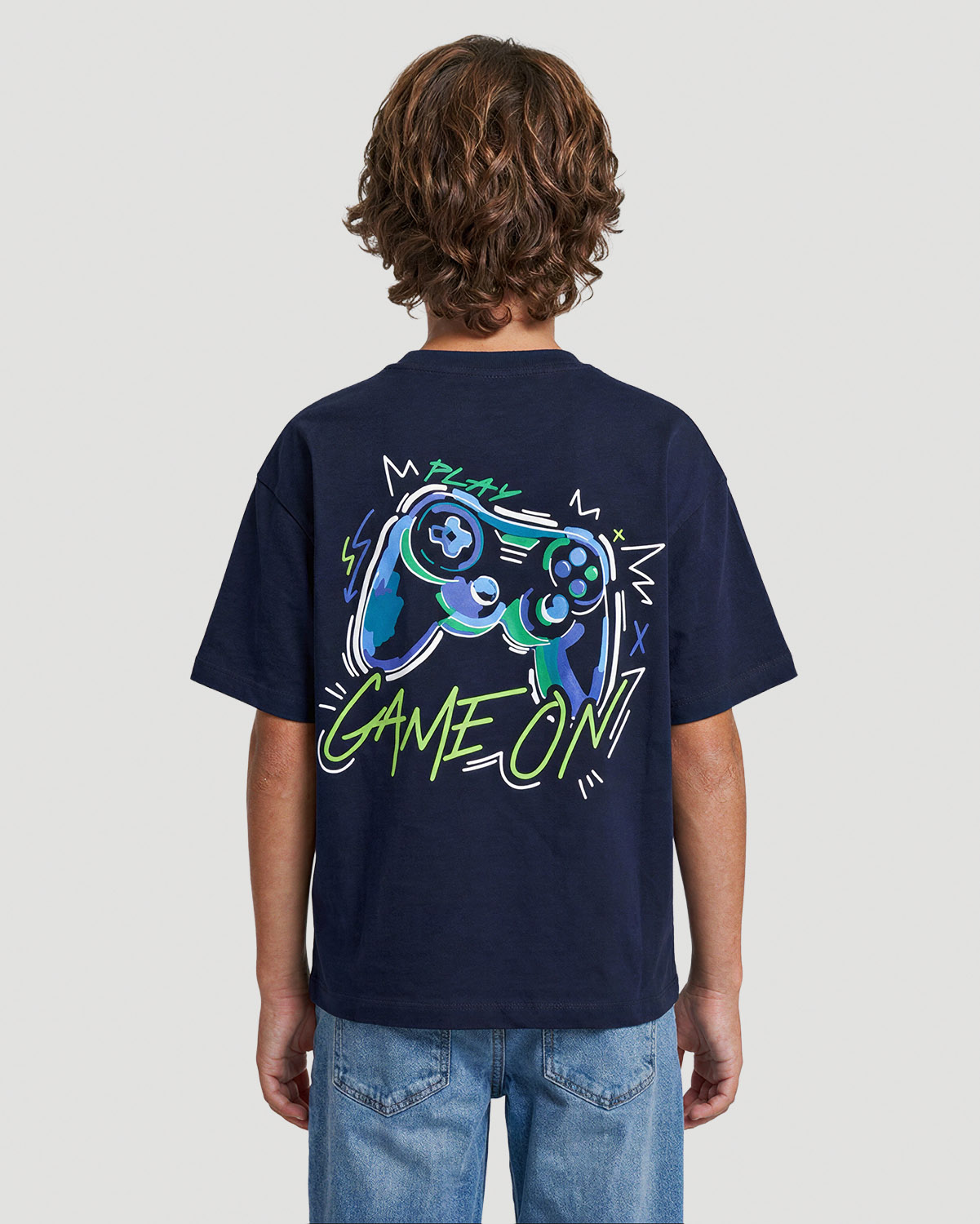 Boys Graphic T-Shirt - Game On - Navy image number 4