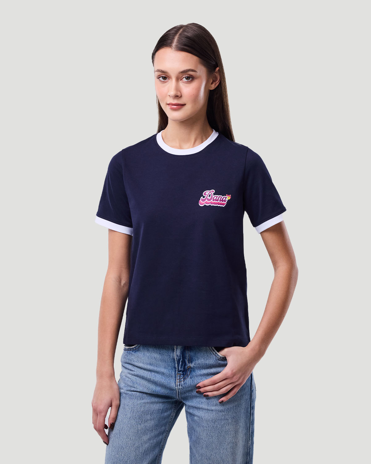 Women&rsquo;s Ringer T-shirt - Bellwether Blue image number 2