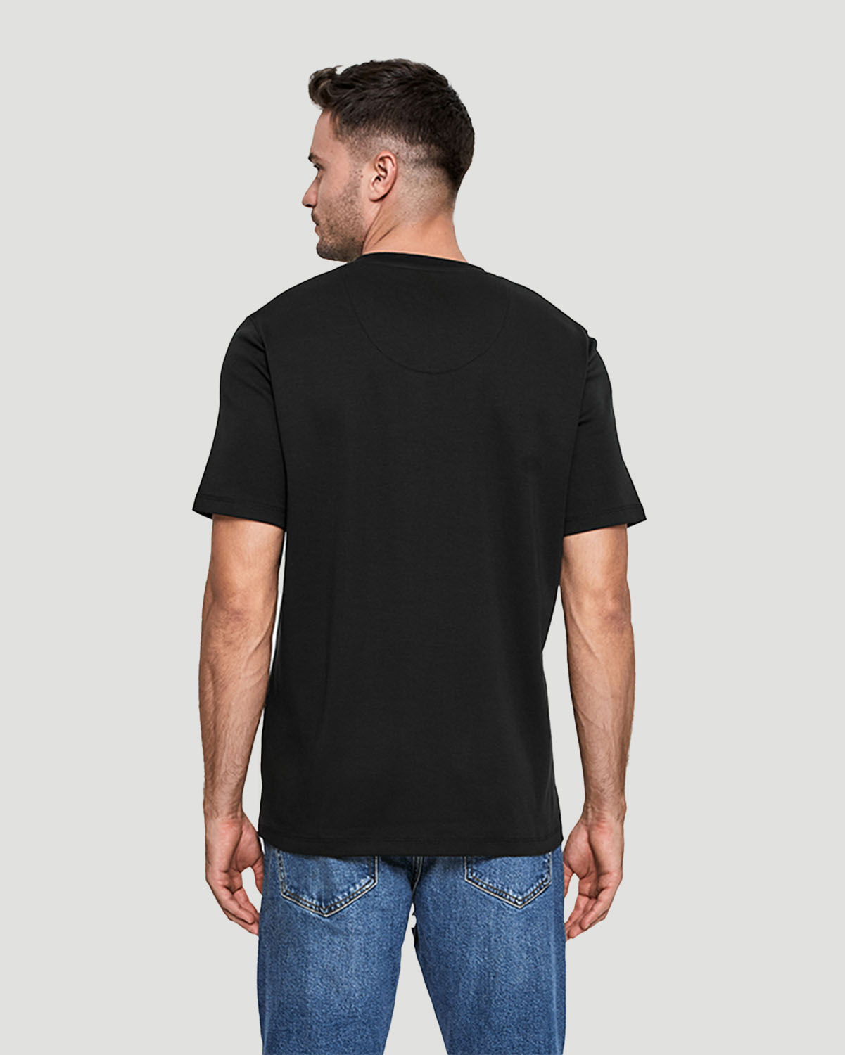 Men's V-neck T-shirt - Jet Black image number 2