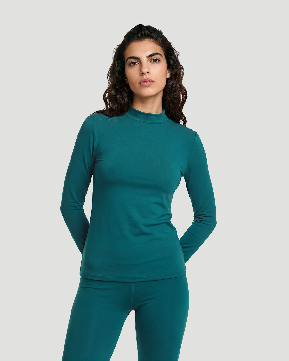 Women's High Neck T-Shirt - Shaded Spruce image number 1