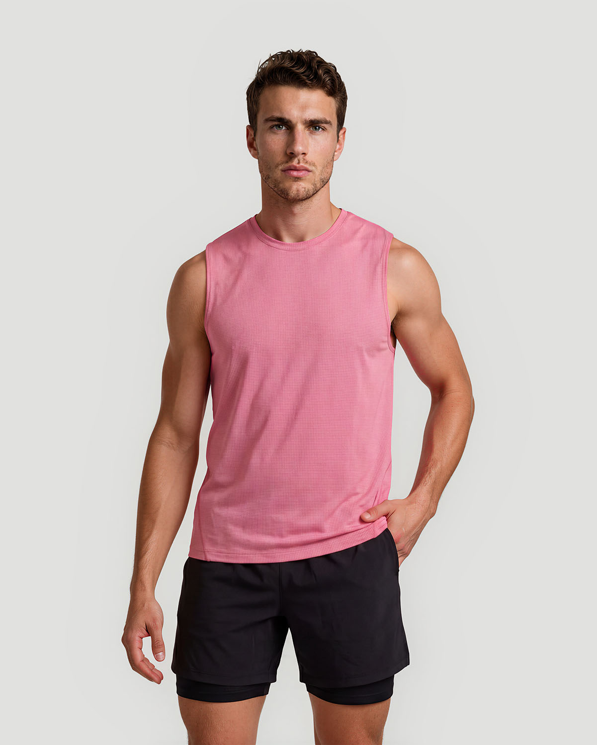 Men's Sleeveless T-Shirt - Cashmere Rose image number 1