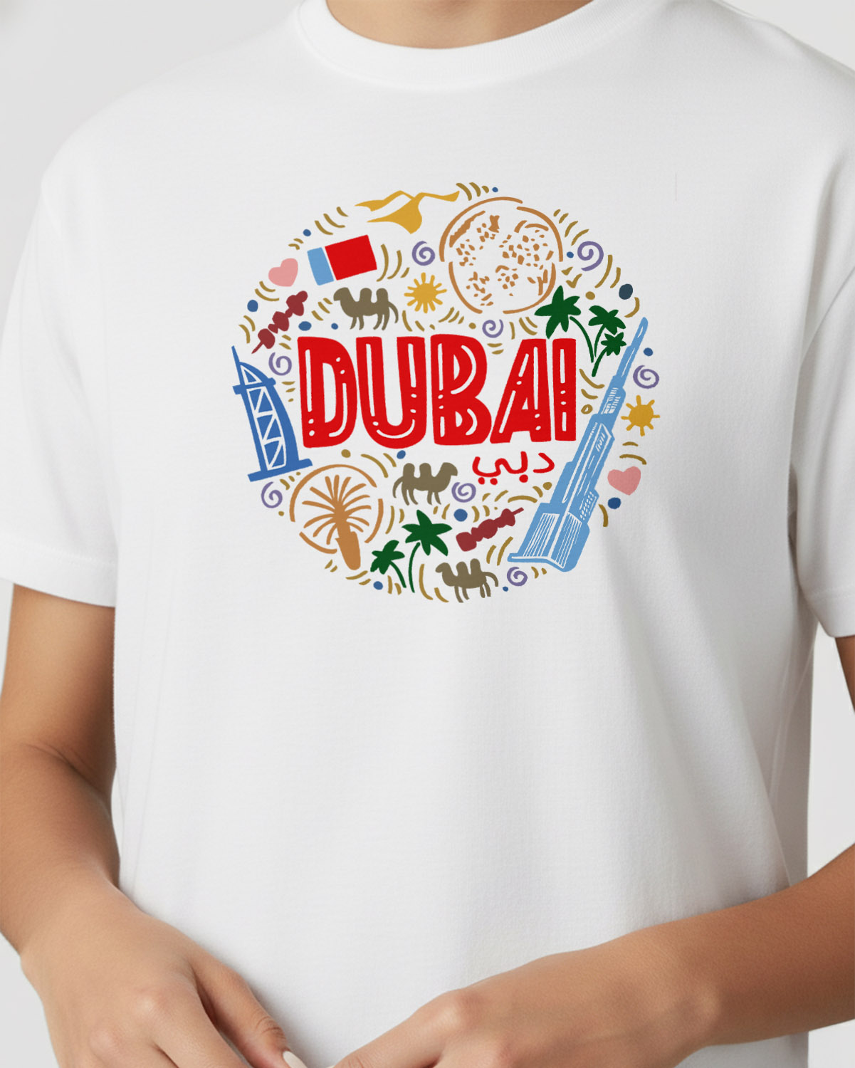 Girls Graphic T-Shirt-Cityscape - White image number 2