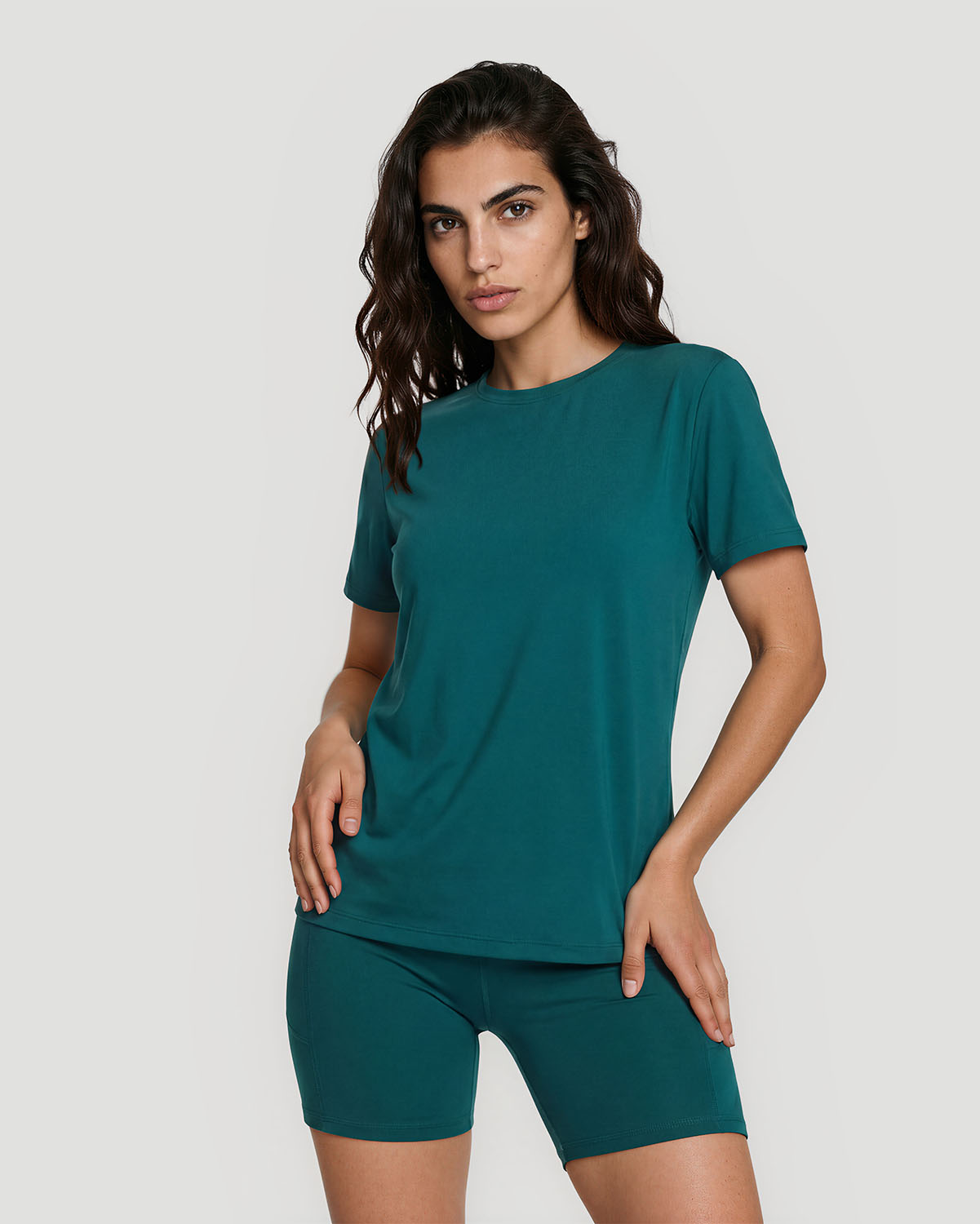 Women's Crew Neck T-Shirt - Shaded Spruce image number 1