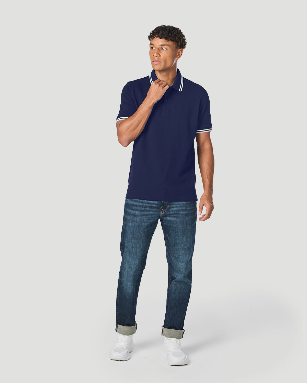 Men's Core Polo T-shirt - Medieval Blue image number 4