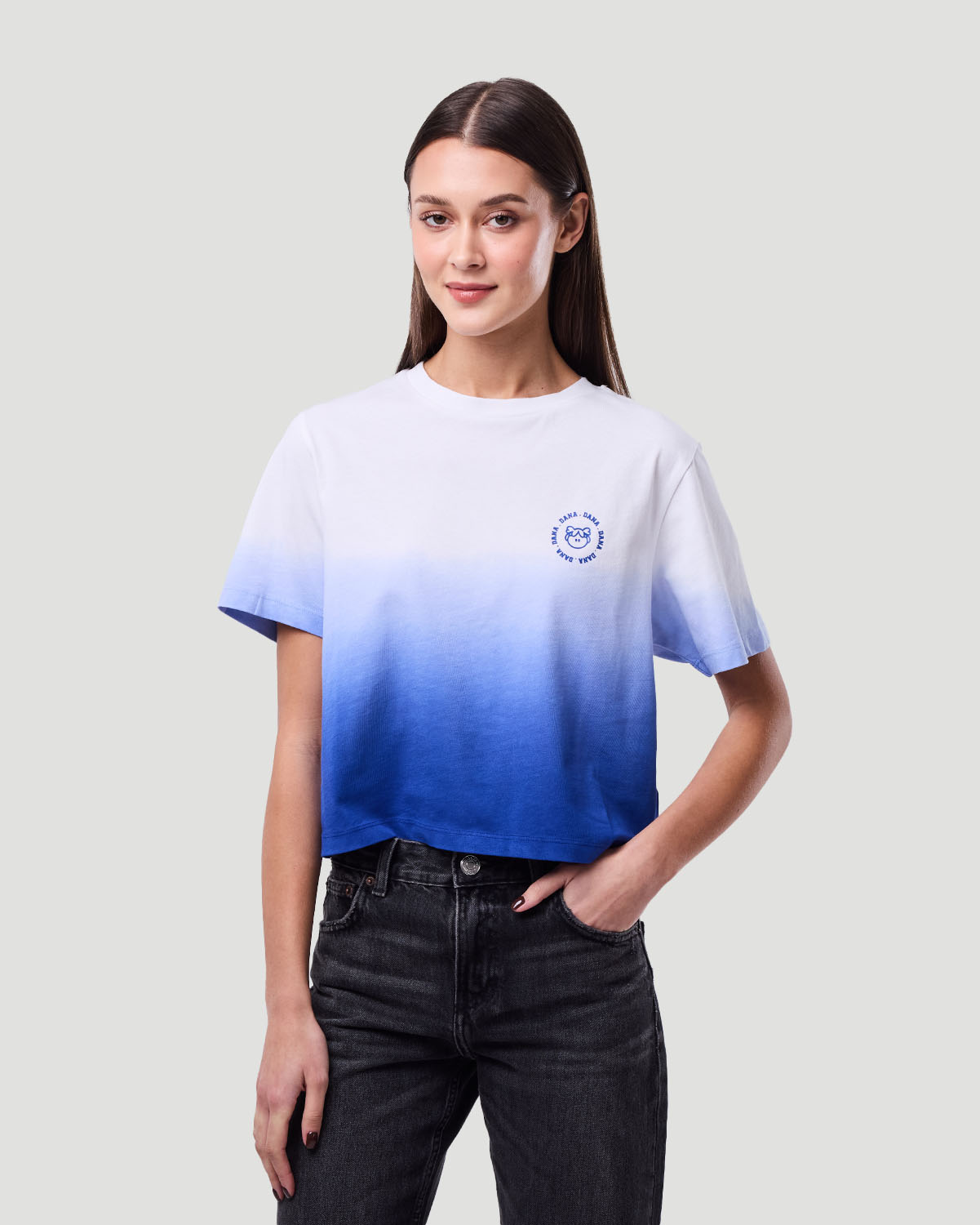 Women's Dip-Dye T-shirt - Lapis Blue image number 2
