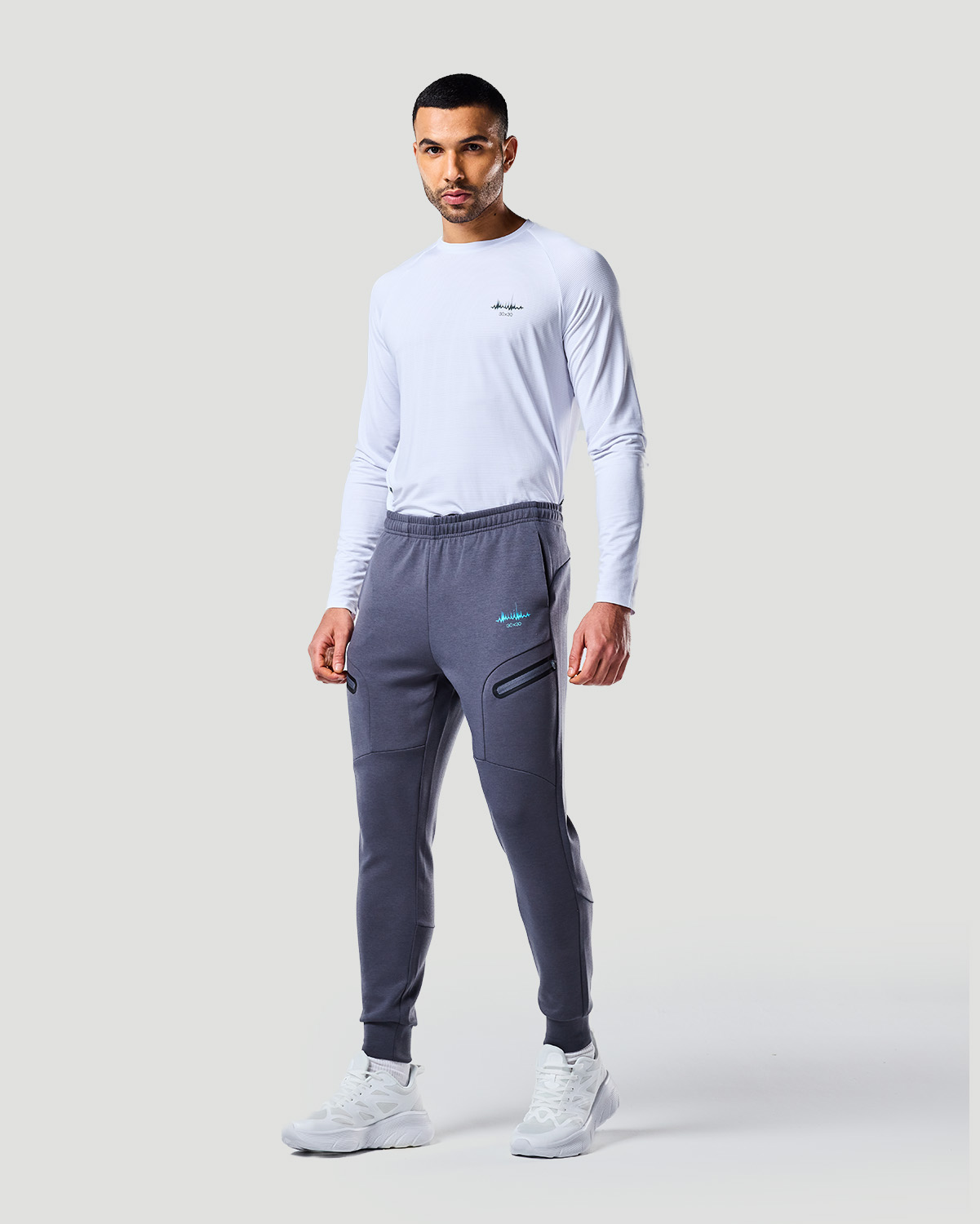 Sporty Jogger Pants - Castor Grey image number 4