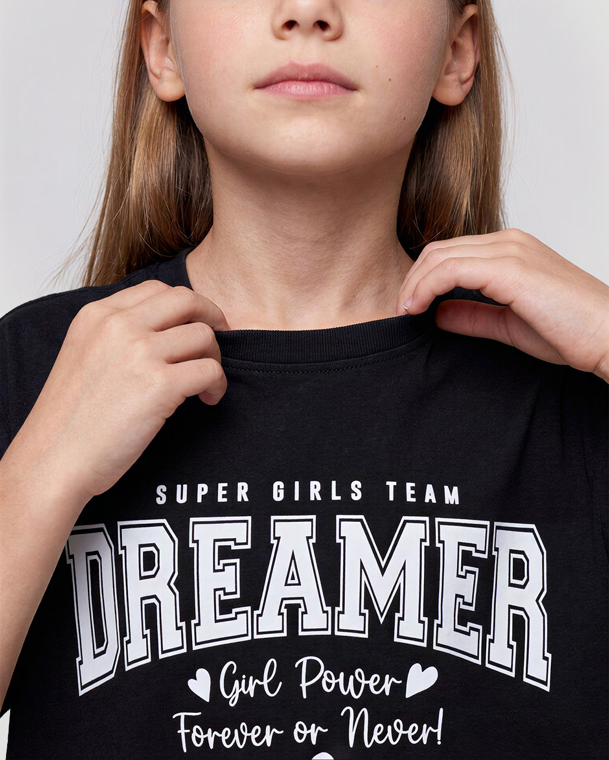 Girls Graphic T-Shirt - Dreamer - Jet Black image number 5
