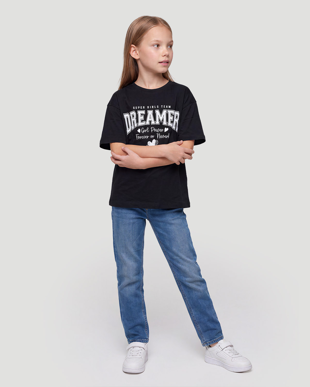 Girls Graphic T-Shirt - Dreamer - Jet Black image number 3