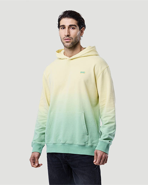 Men's Dip-Dye Hoodie - Tender Yellow/Green Ash