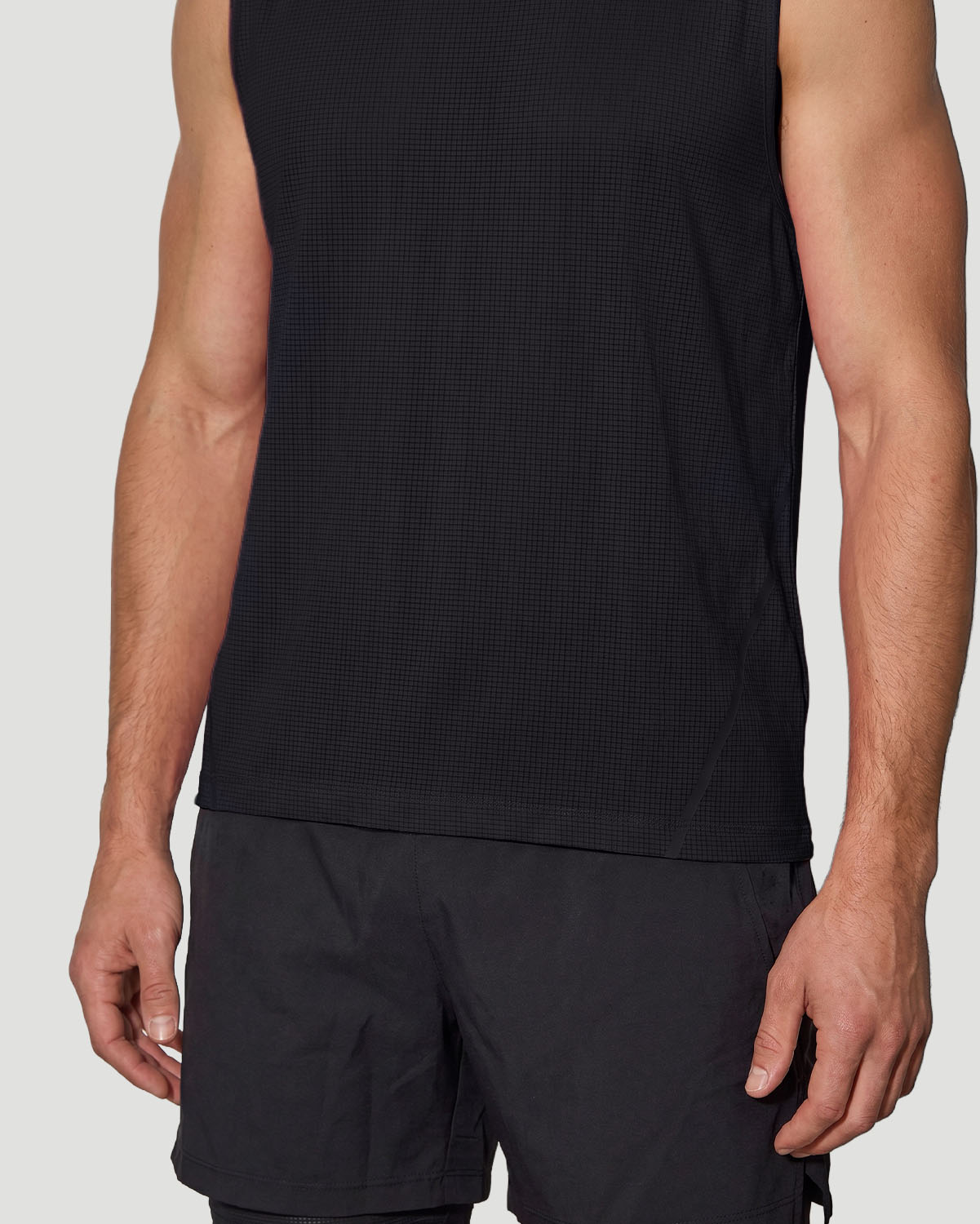 Men's Sleeveless T-Shirt - Jet Black image number 5