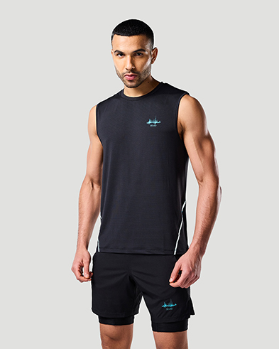Sleeveless T-shirt - Jet Black