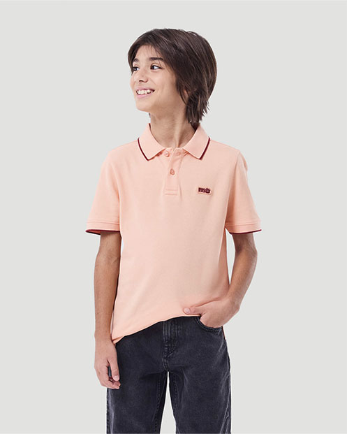 Boy's Polo T-shirt - Papaya Punch