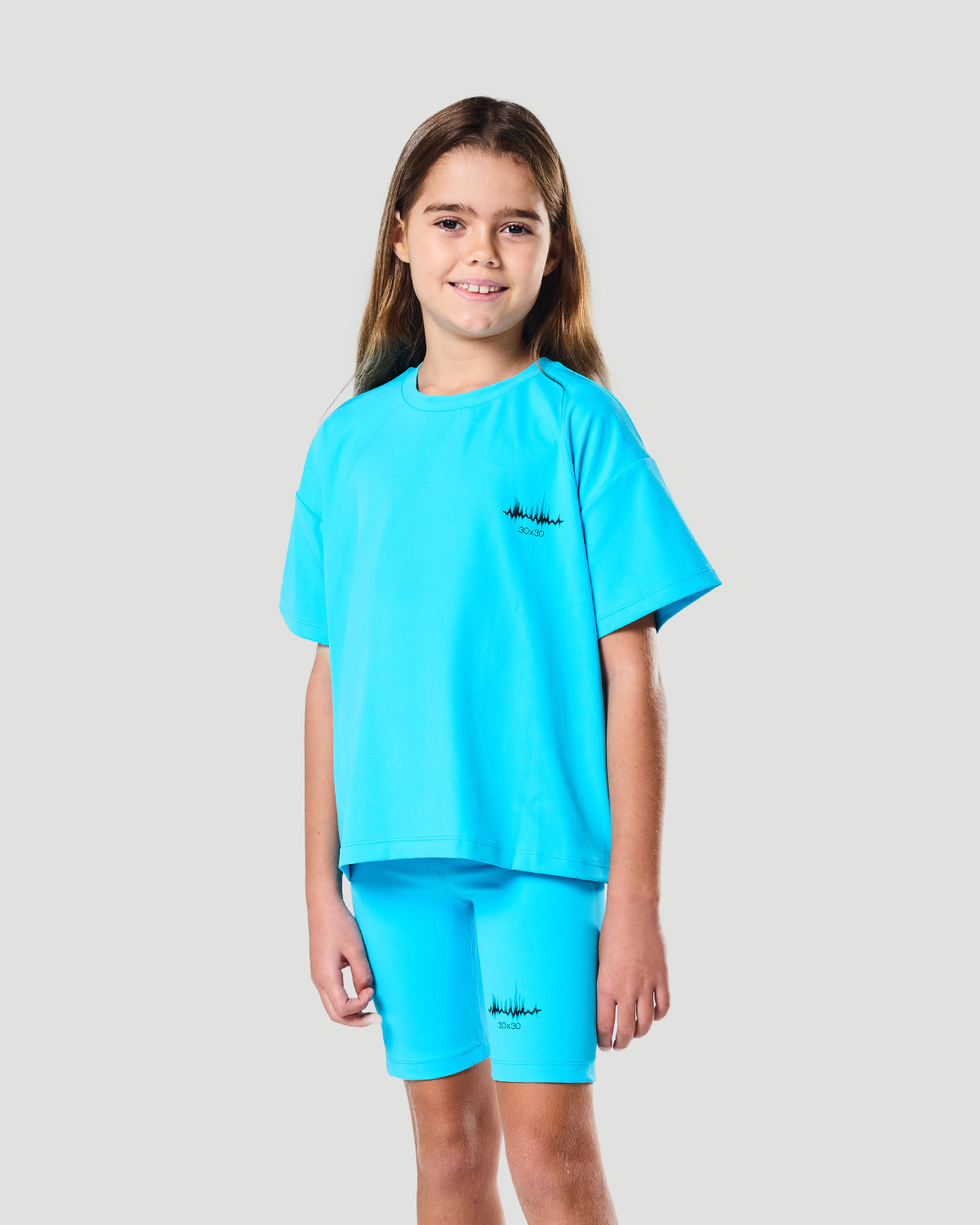 Girls Boxy T-shirt - Blue Atoll