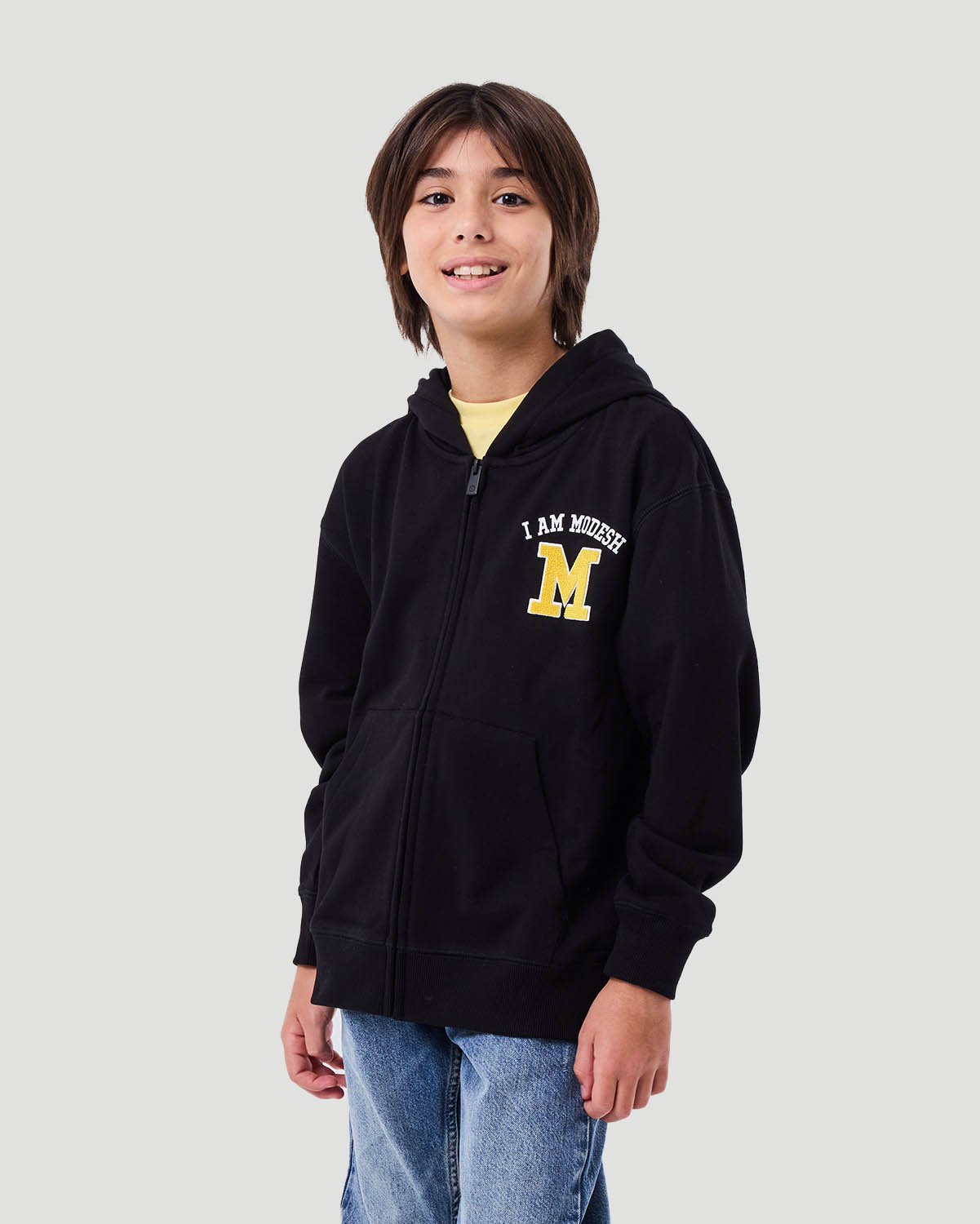 Boy's Zip Hoodie - Jet Black image number 2
