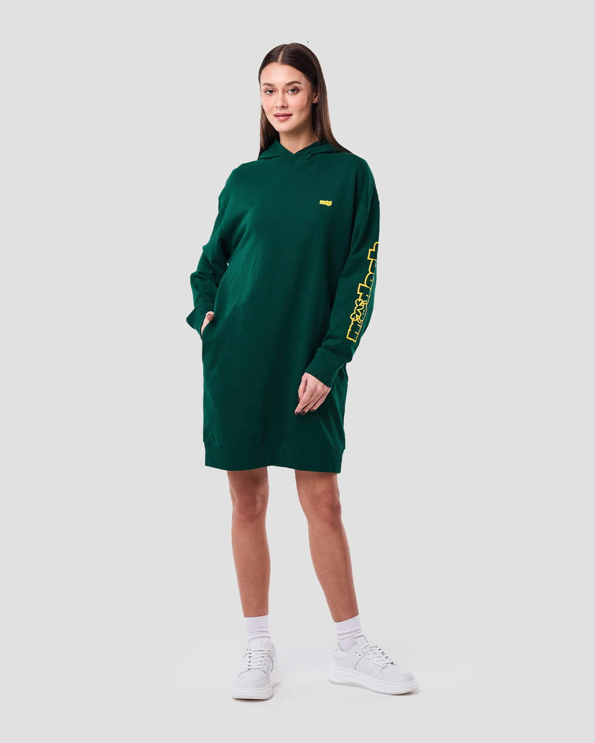 Women&rsquo;s Hoodie Dress - Evergreen image number 0