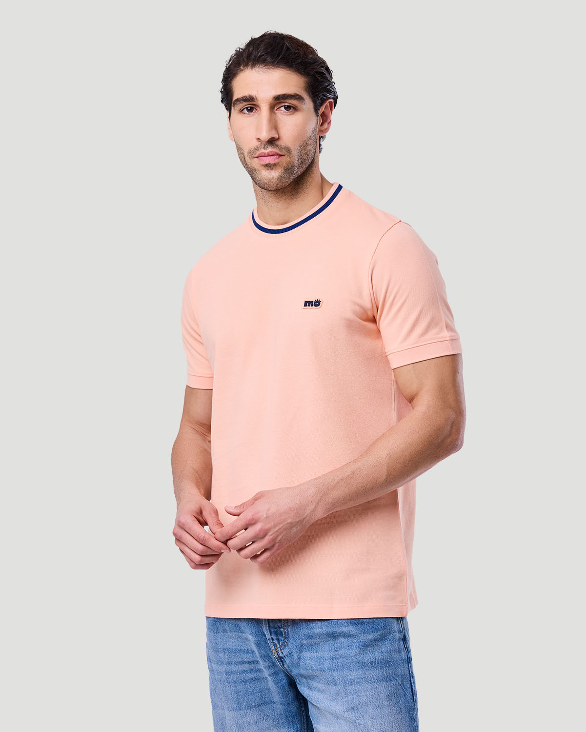 Men's Ringer T-shirt - Papaya Punch image number 3