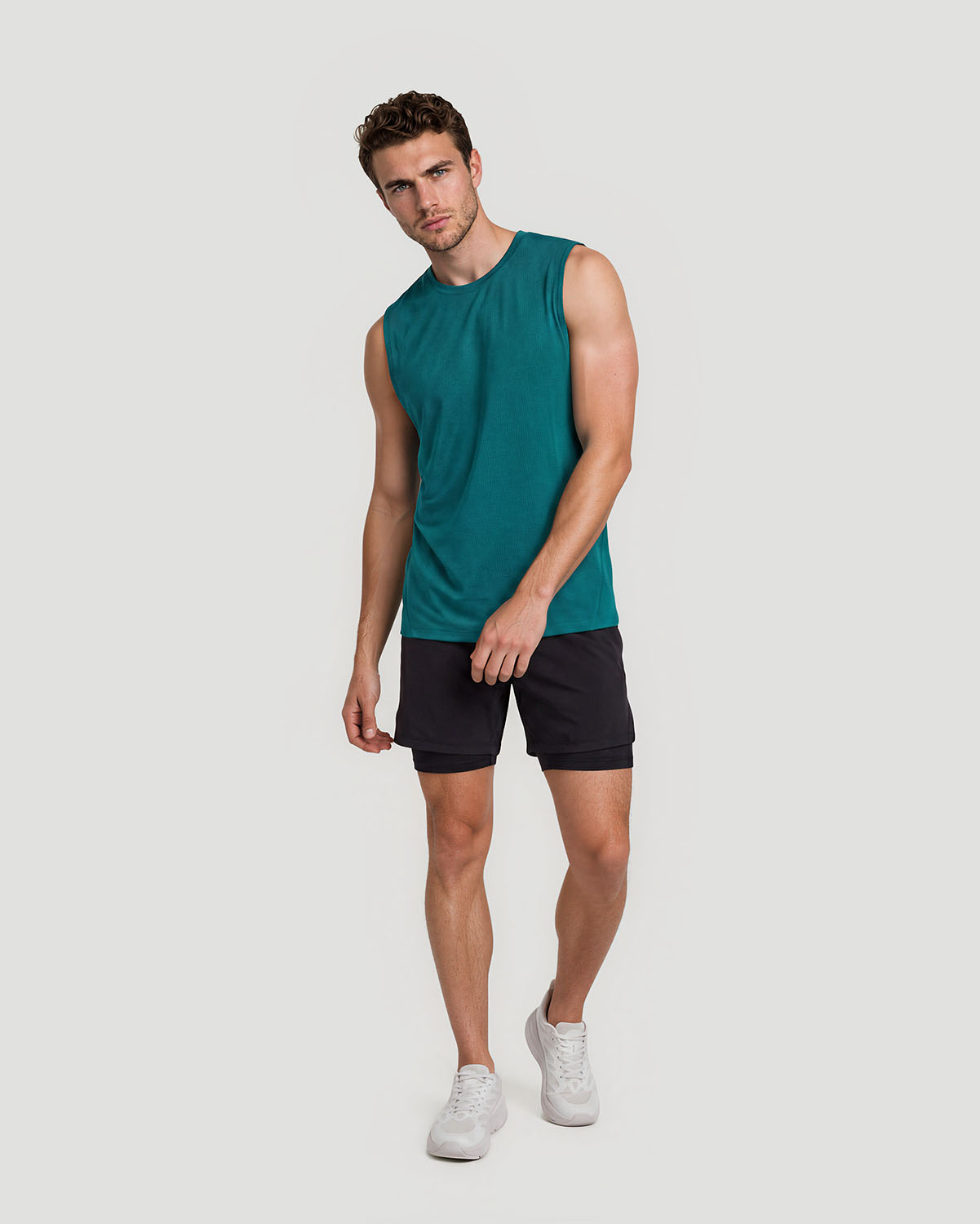 Men's Sleeveless T-Shirt - Shaded Spruce image number 2