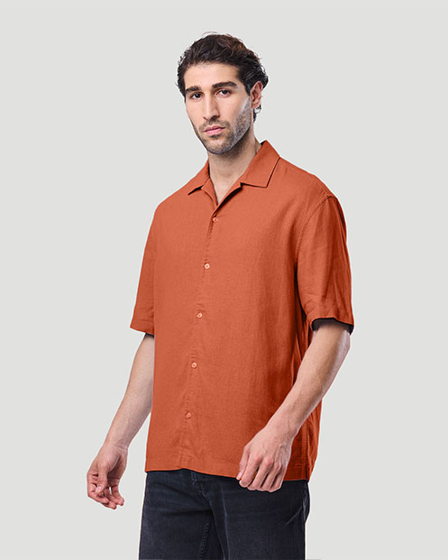 Men's Resort Shirt - Burnt Ochre