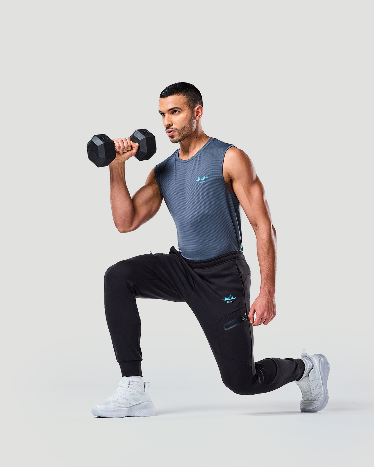 Sporty Jogger Pants - Jet Black image number 4