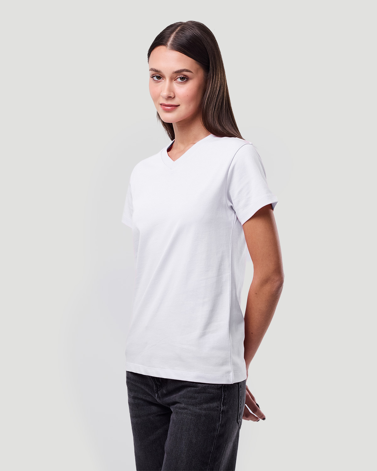 Women's Core V-neck T-shirt - White image number 3