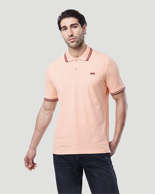Men's Tipping Polo - Papaya Punch