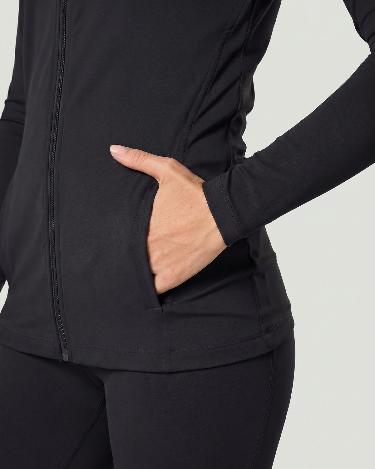 Women's Track Jacket - Jet Black image number 4