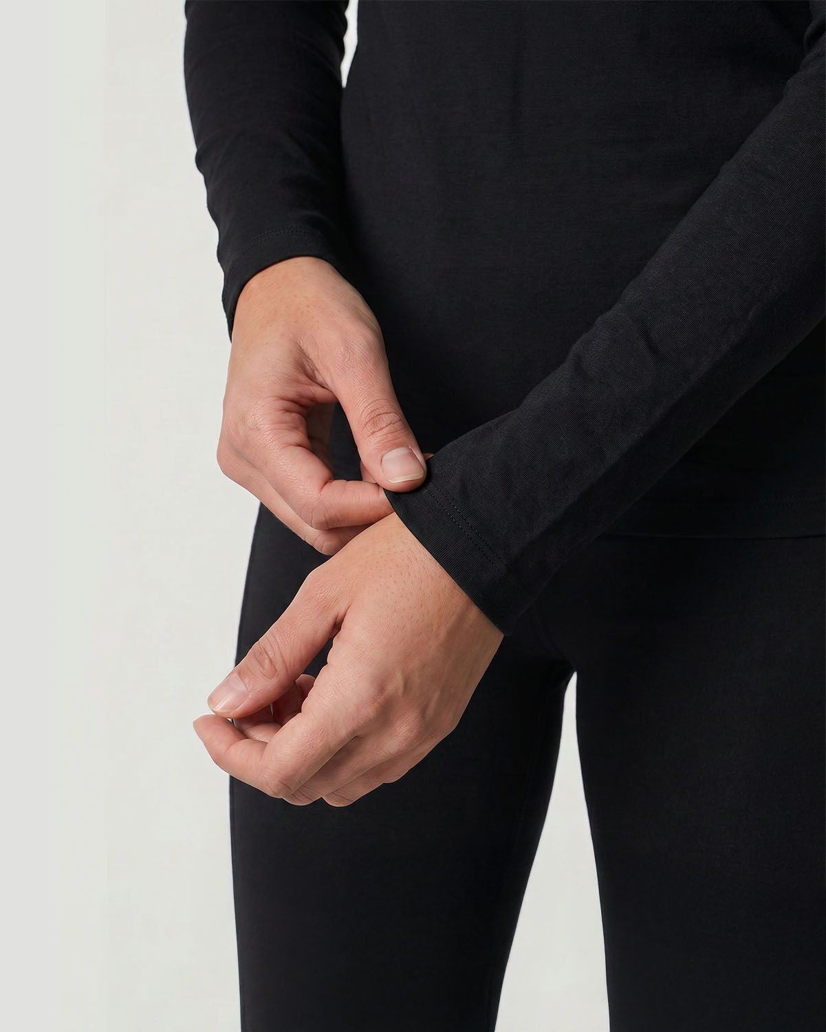 Women's High Neck T-Shirt - Jet Black image number 4