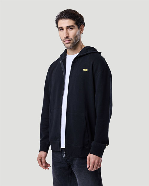 Men's Zip Hoodie - Jet Black