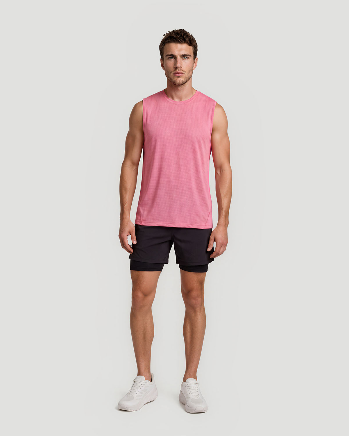 Men's Sleeveless T-Shirt - Cashmere Rose image number 2